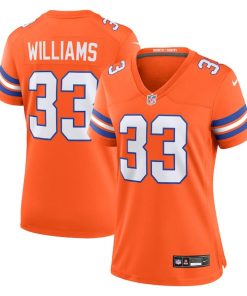 Javonte Williams Denver Broncos Nike Women's Mile High Collection 1977 Throwback Player Game Jersey - Orange