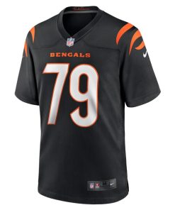 Alternative view of Jackson Carman Cincinnati Bengals Nike Game Jersey - Black