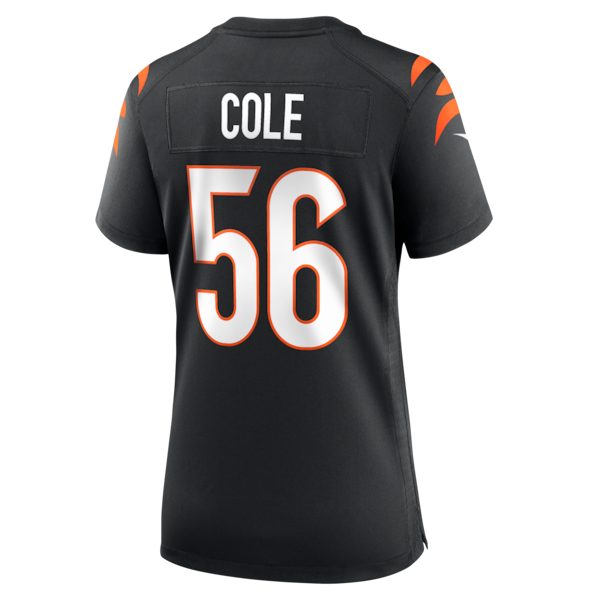 Myles Cole Cincinnati Bengals Nike Women's Team Game Jersey - Black - Image 3