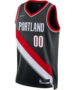 Alternative view of Portland Trail Blazers Nike 2021/22 Diamond Swingman Custom Jersey - Icon Edition - Black