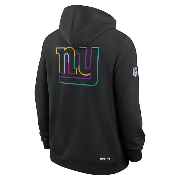 New York Giants Nike 2025 NFL Crucial Catch Sideline Standard Issue Dri-FIT Hoodie - Black - Image 3