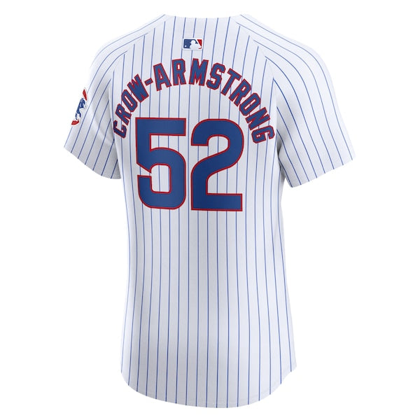 Pete Crow-Armstrong Chicago Cubs Nike Home Elite Player Jersey - White - Image 3