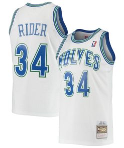 Isaiah Rider Minnesota Timberwolves 1995/96 Hardwood Classics Swingman Jersey - White
