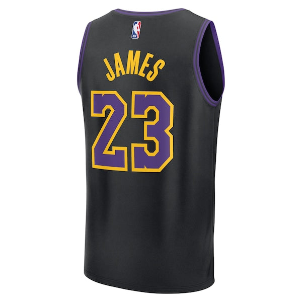 LeBron James Los Angeles Lakers 2025/26 City Edition Fast Break Jersey - Black - Image 3