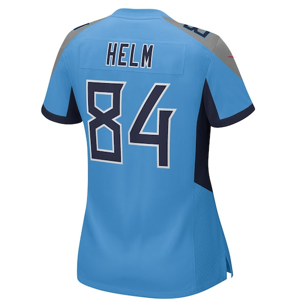 Gunnar Helm Tennessee Titans Nike Women's Team Game Jersey - Light Blue - Image 3