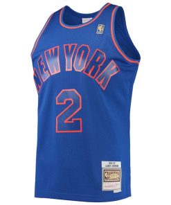 Alternative view of Larry Johnson New York Knicks 1996/97 Hardwood Classics Swingman Jersey - Blue