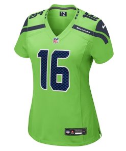 Alternative view of Tyler Lockett Seattle Seahawks Nike Women's  Game Jersey - Neon Green