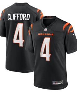 Sean Clifford Cincinnati Bengals Nike Team Game Jersey -  Black
