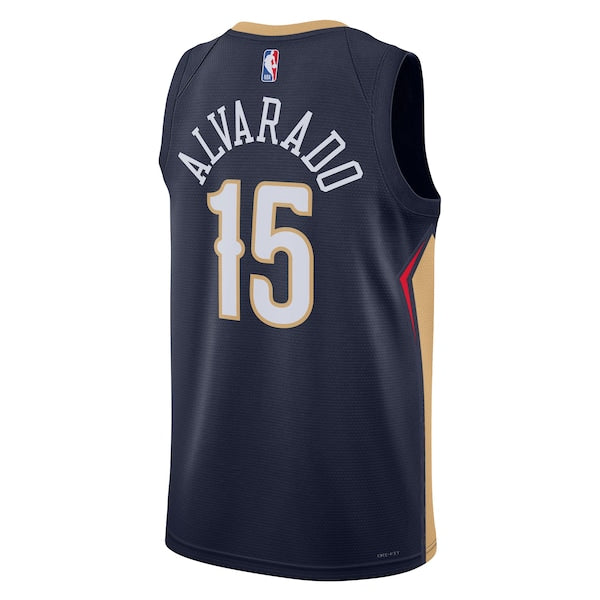 Jose Alvarado New Orleans Pelicans Nike Unisex Swingman Jersey - Icon Edition - Navy - Image 3
