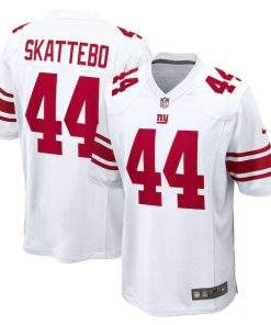 Alternative view of Cam Skattebo New York Giants Nike Game Jersey - White/Royal